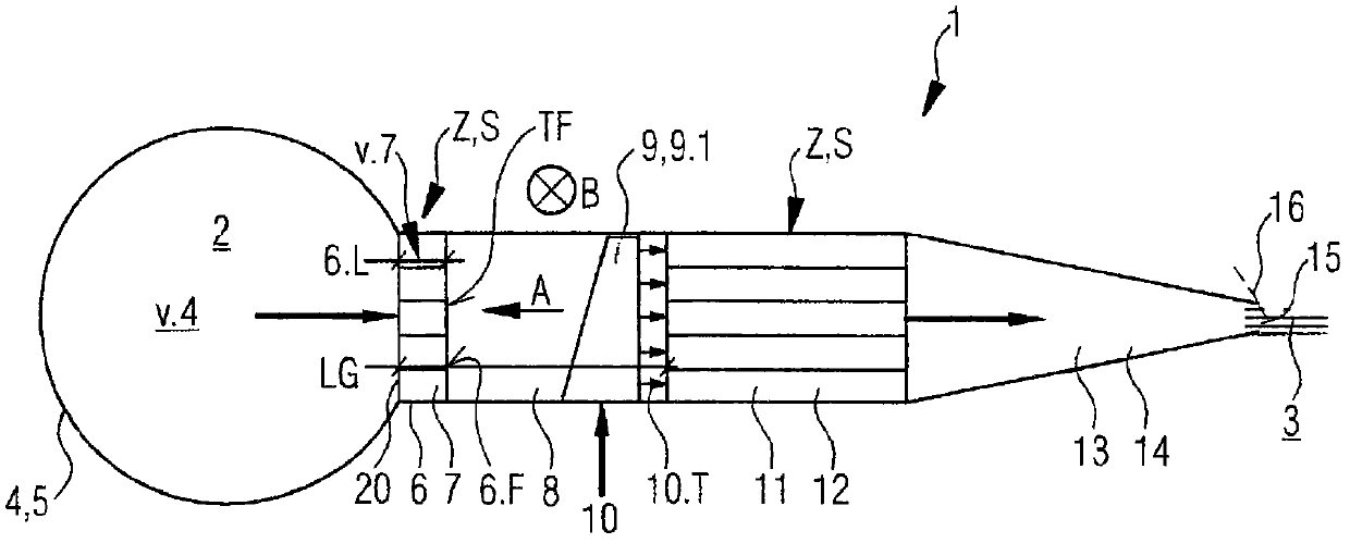 Headbox for a machine for producing a fibrous web