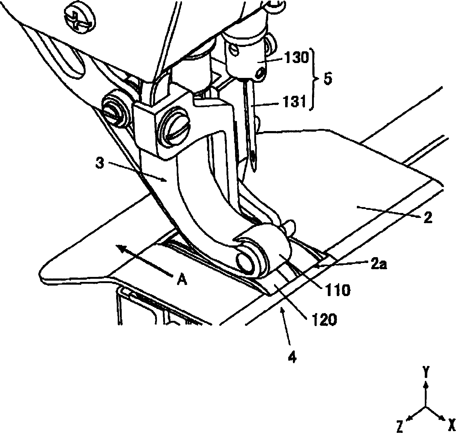 Differential cloth feeding sewing machine