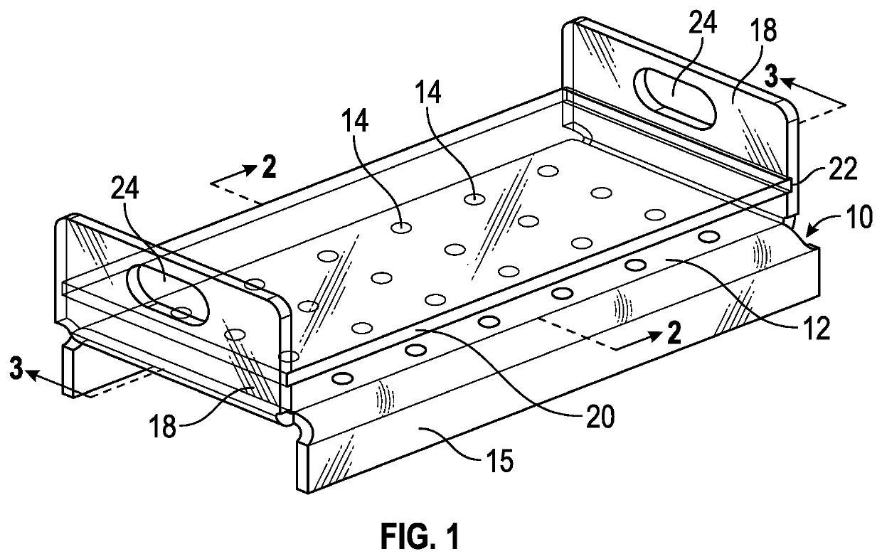 Holder for disinfection of tonometer tips or the like and method of use