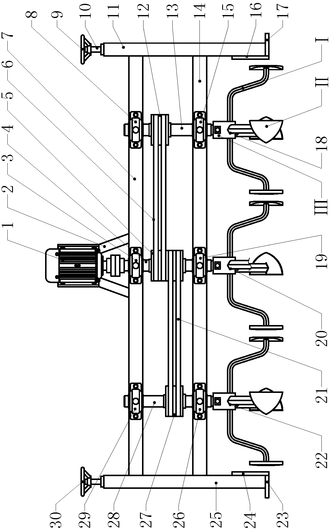 All-in-one machine tool for plowing and soil preparing of vegetable greenhouse