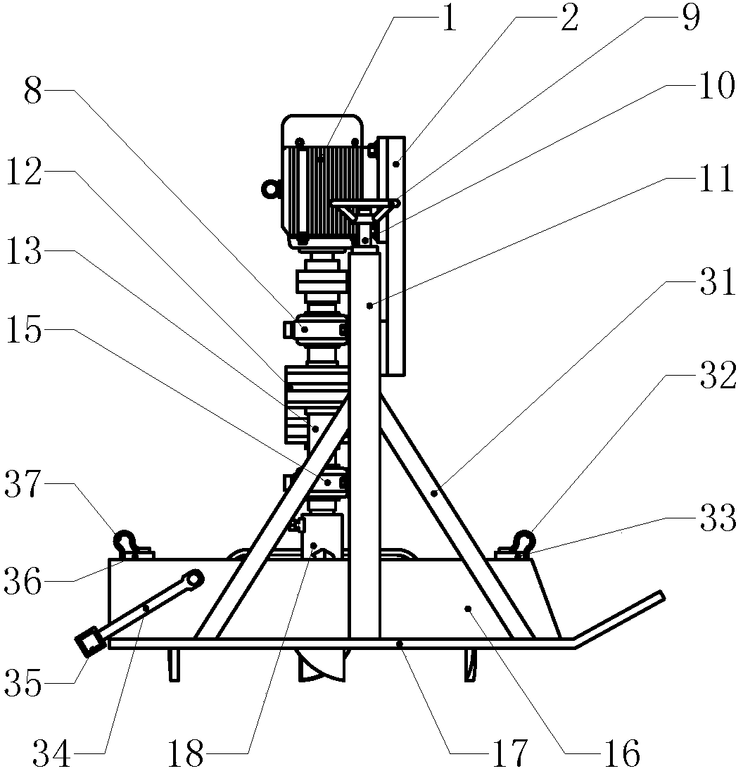 All-in-one machine tool for plowing and soil preparing of vegetable greenhouse