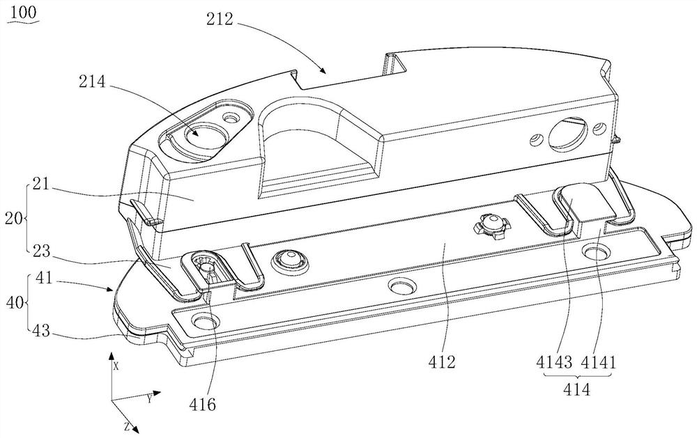 Mopping assembly and cleaning device with same