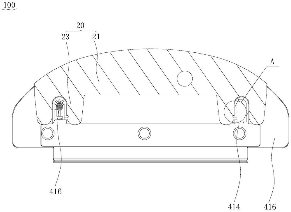 Mopping assembly and cleaning device with same