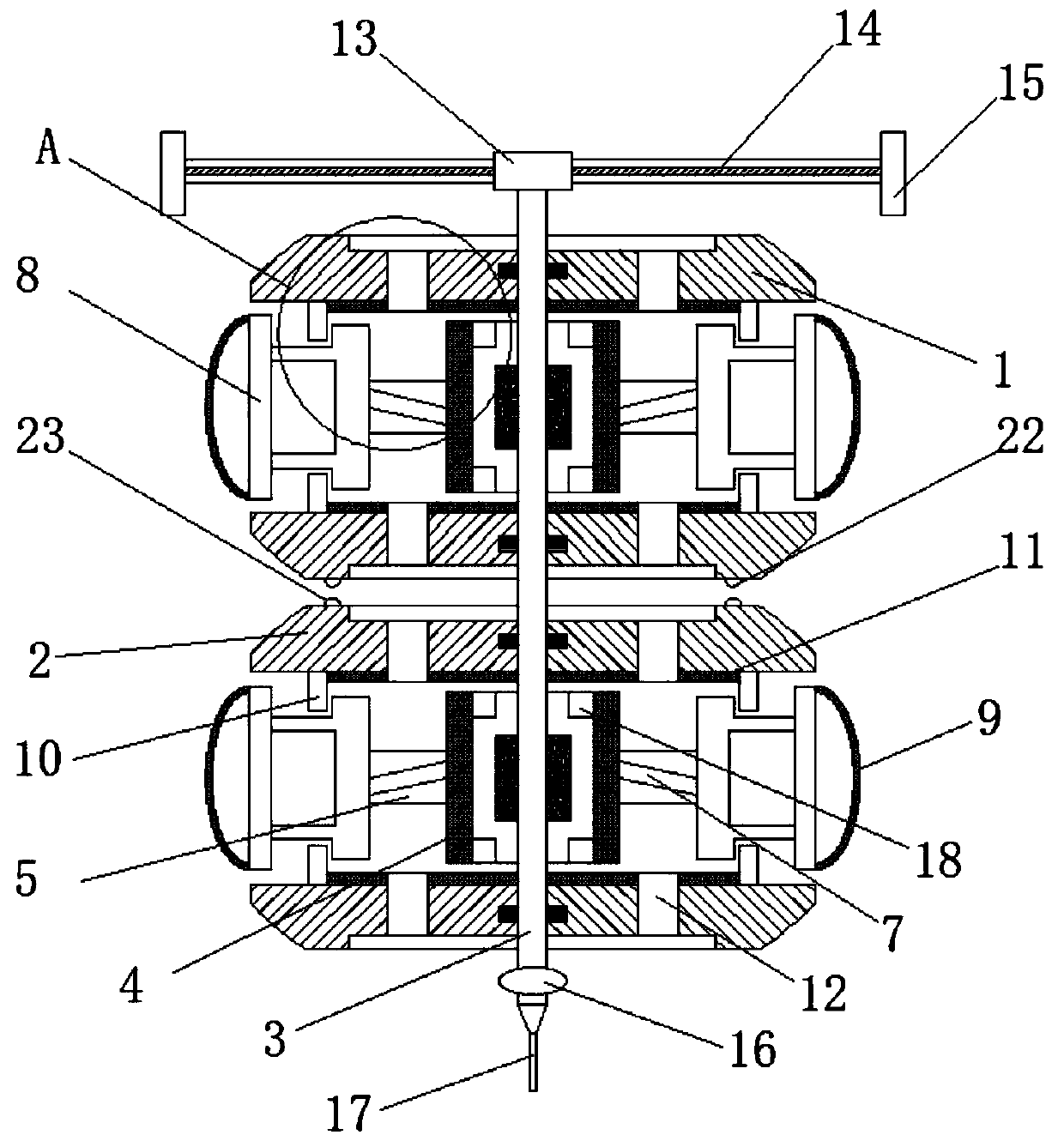 Layered settlement artificial zoogloea and preparation method thereof