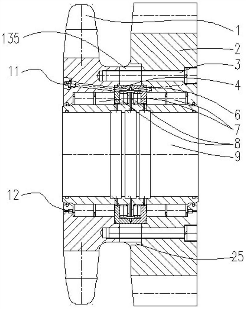 Walking wheel assembly of thin ore bed mining machine