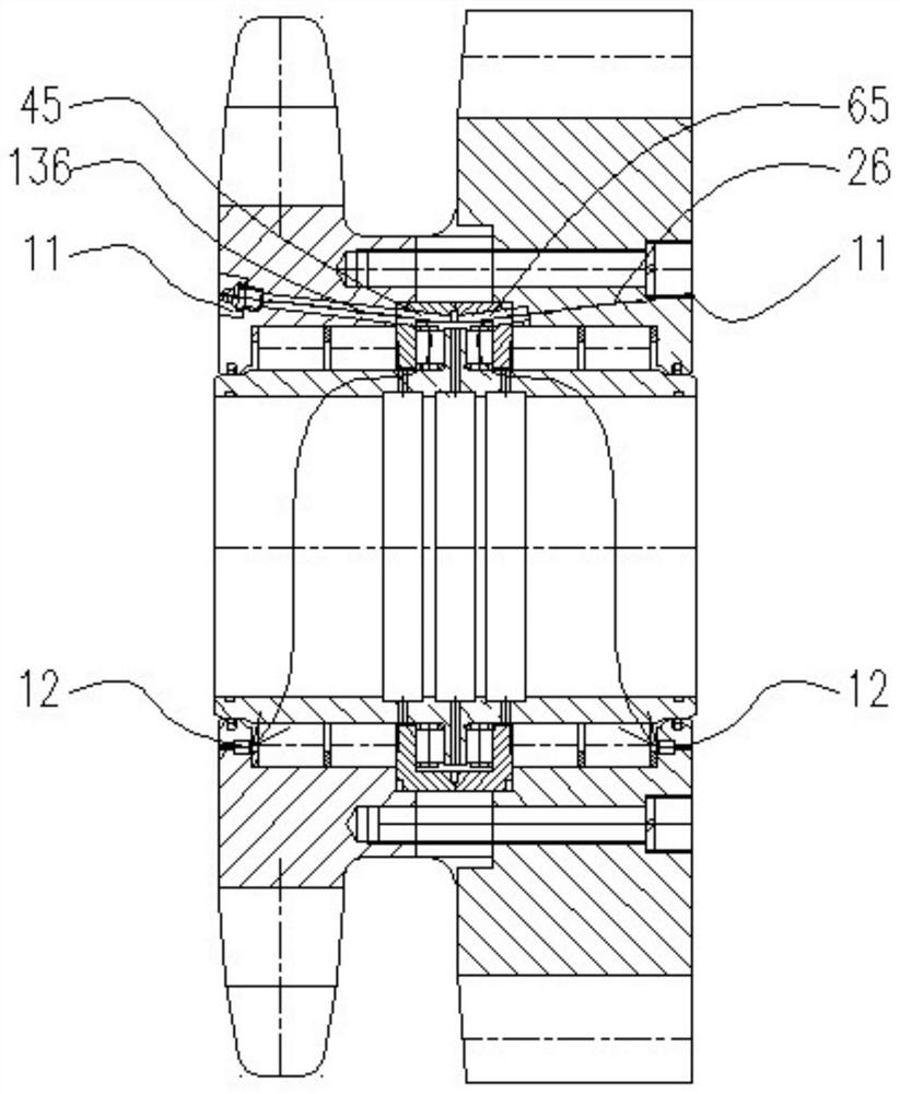 Walking wheel assembly of thin ore bed mining machine