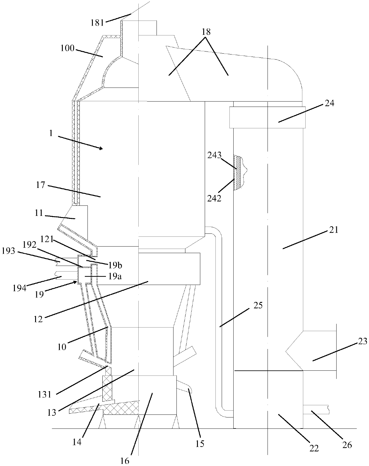 Circuit board incineration smelting furnace and circuit board incineration smelting method