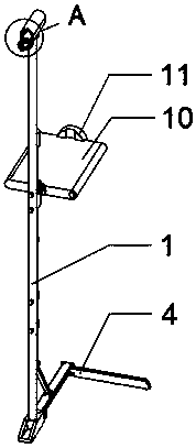 Rotatable and adjustable bone injury recovery crutch