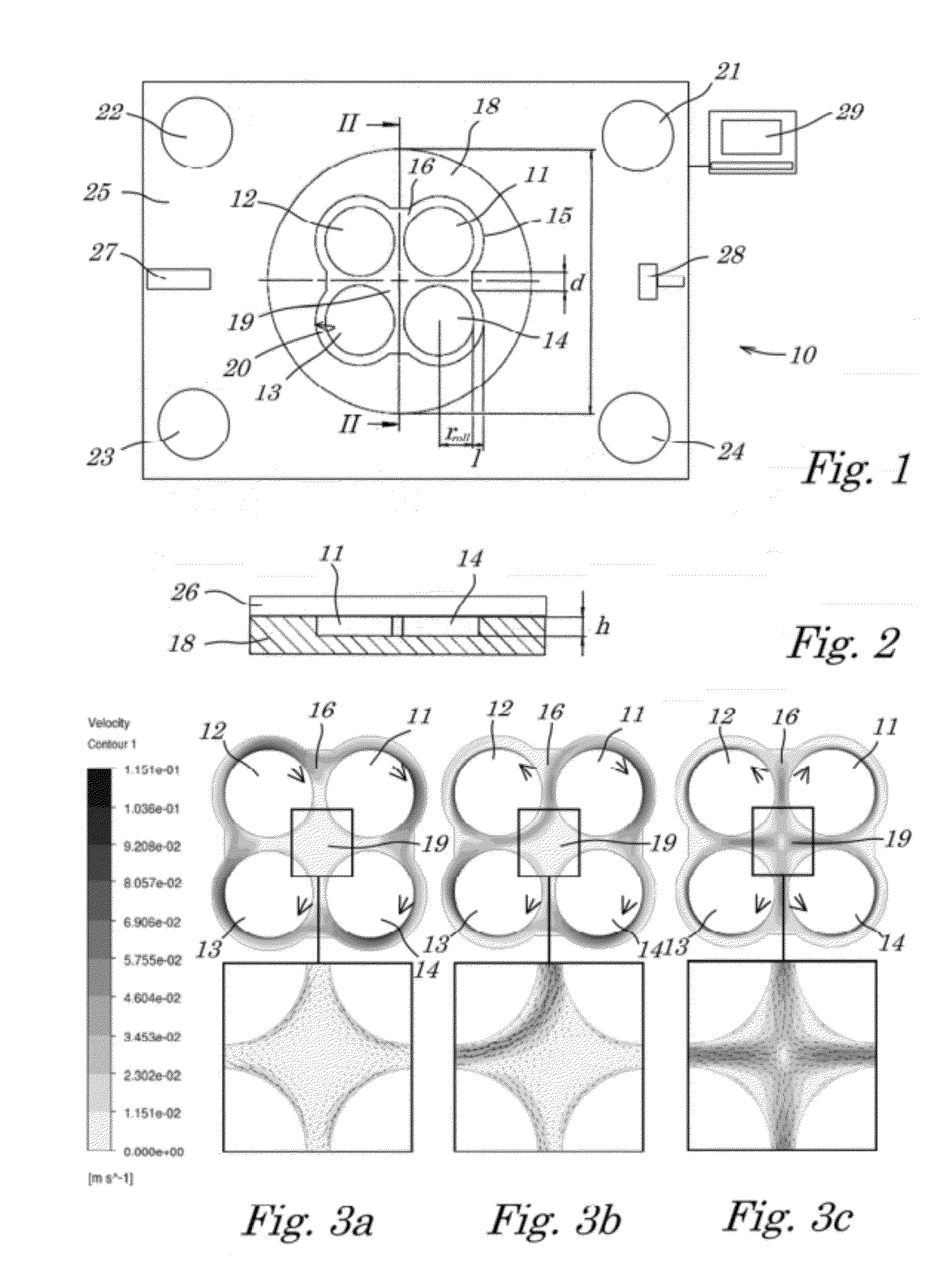 Method and device for determining mechanical stress load and interface effects on particles dispersed in a fluid