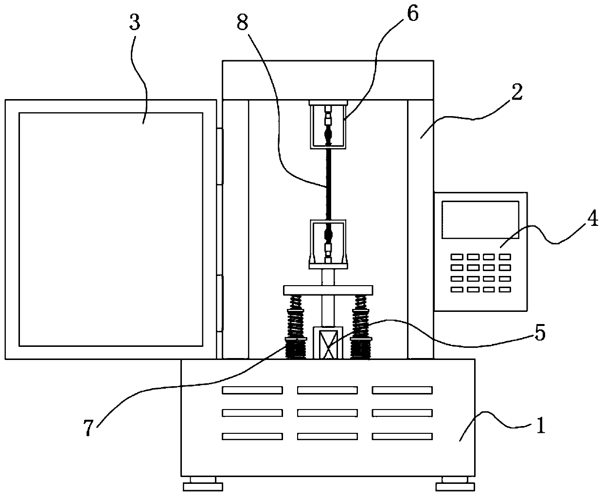 Tension tester for pre-twisted hardware fitting