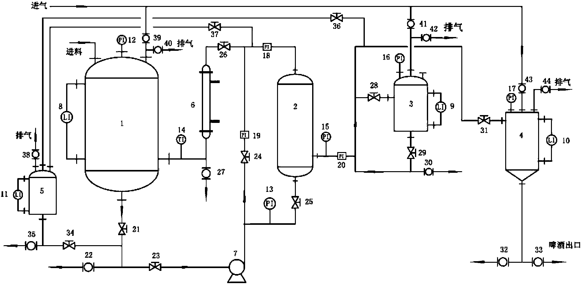 Inorganic ceramic membrane device for applying to clear and filter draught beer and method thereof