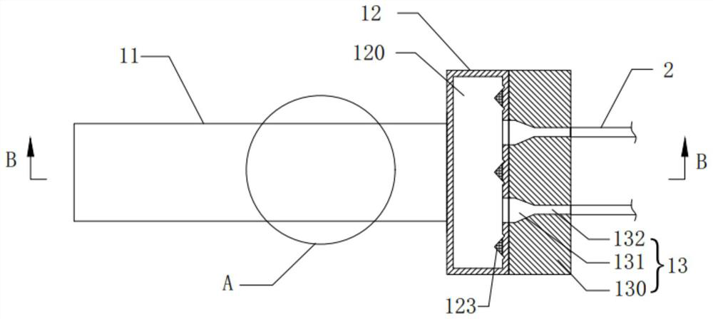 Liquid separation device for heat exchanger and heat exchanger