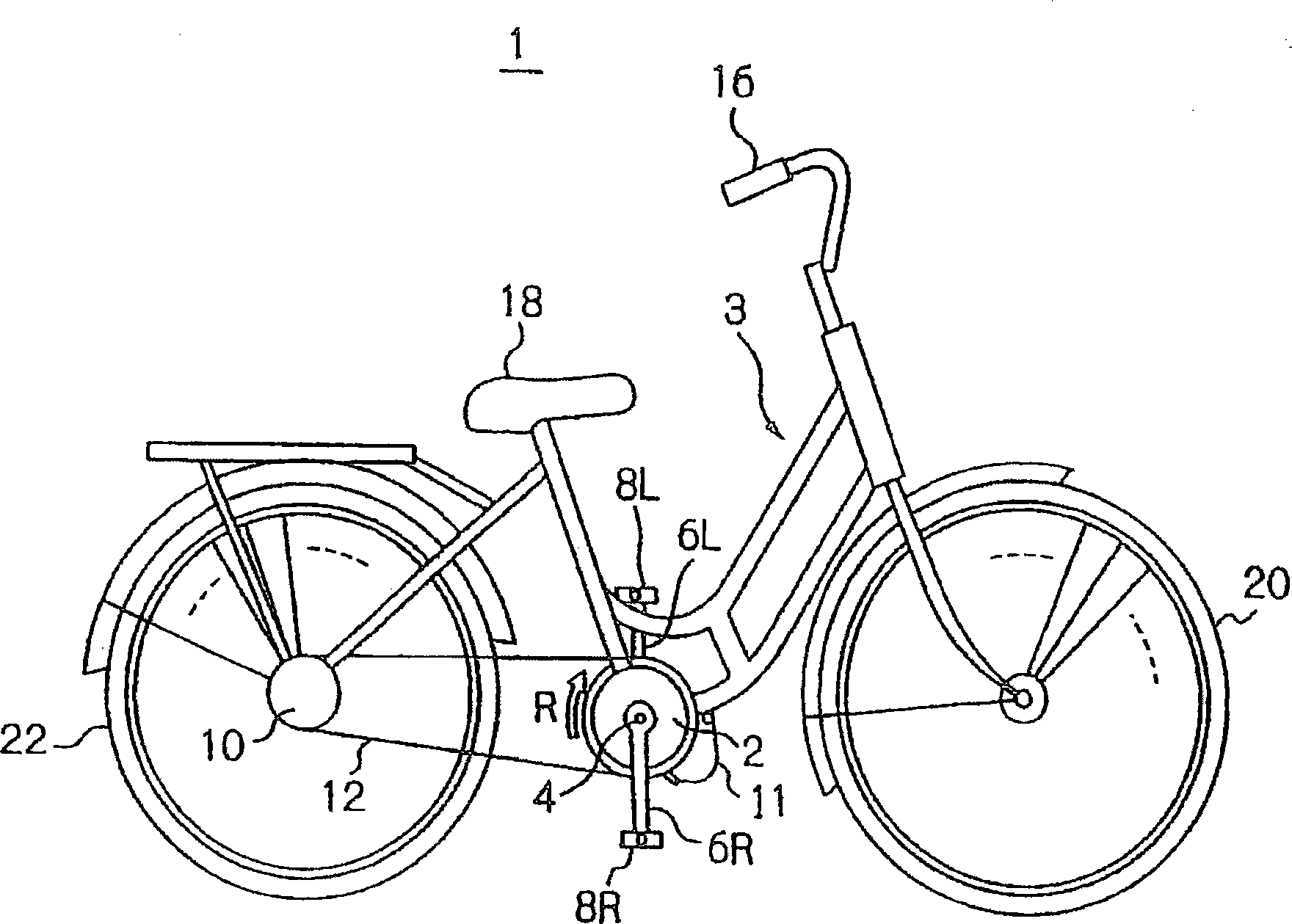 Electric power assisted bicycle