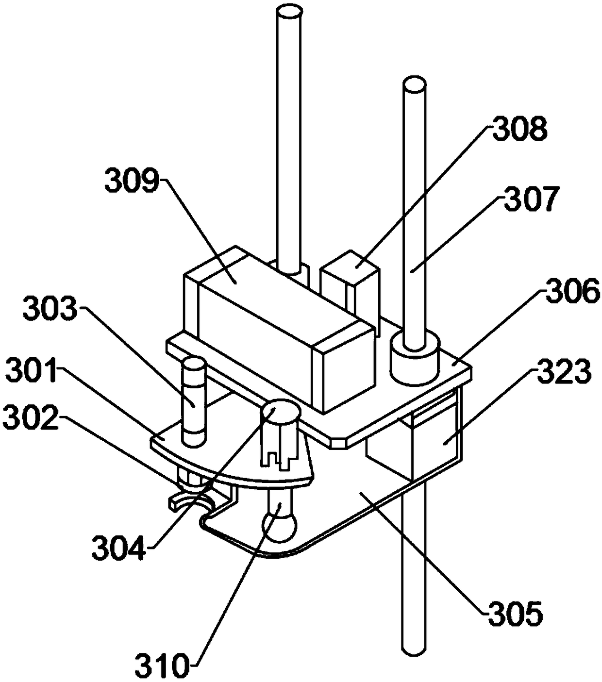 Filling mechanism of tea filling machine