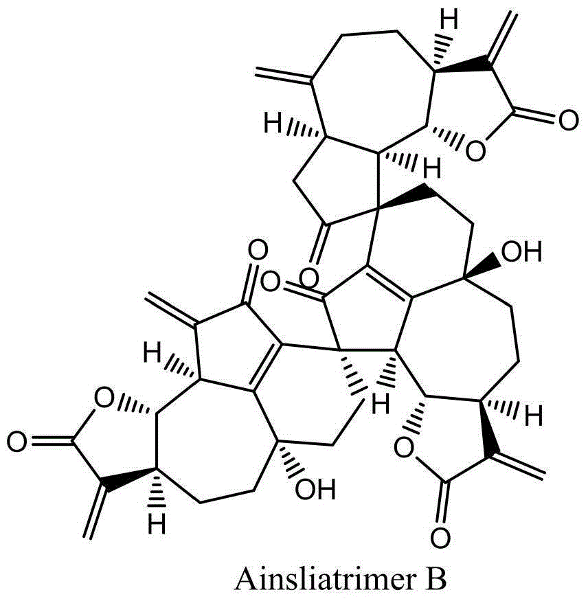 Ainsliatrimer B preparation method