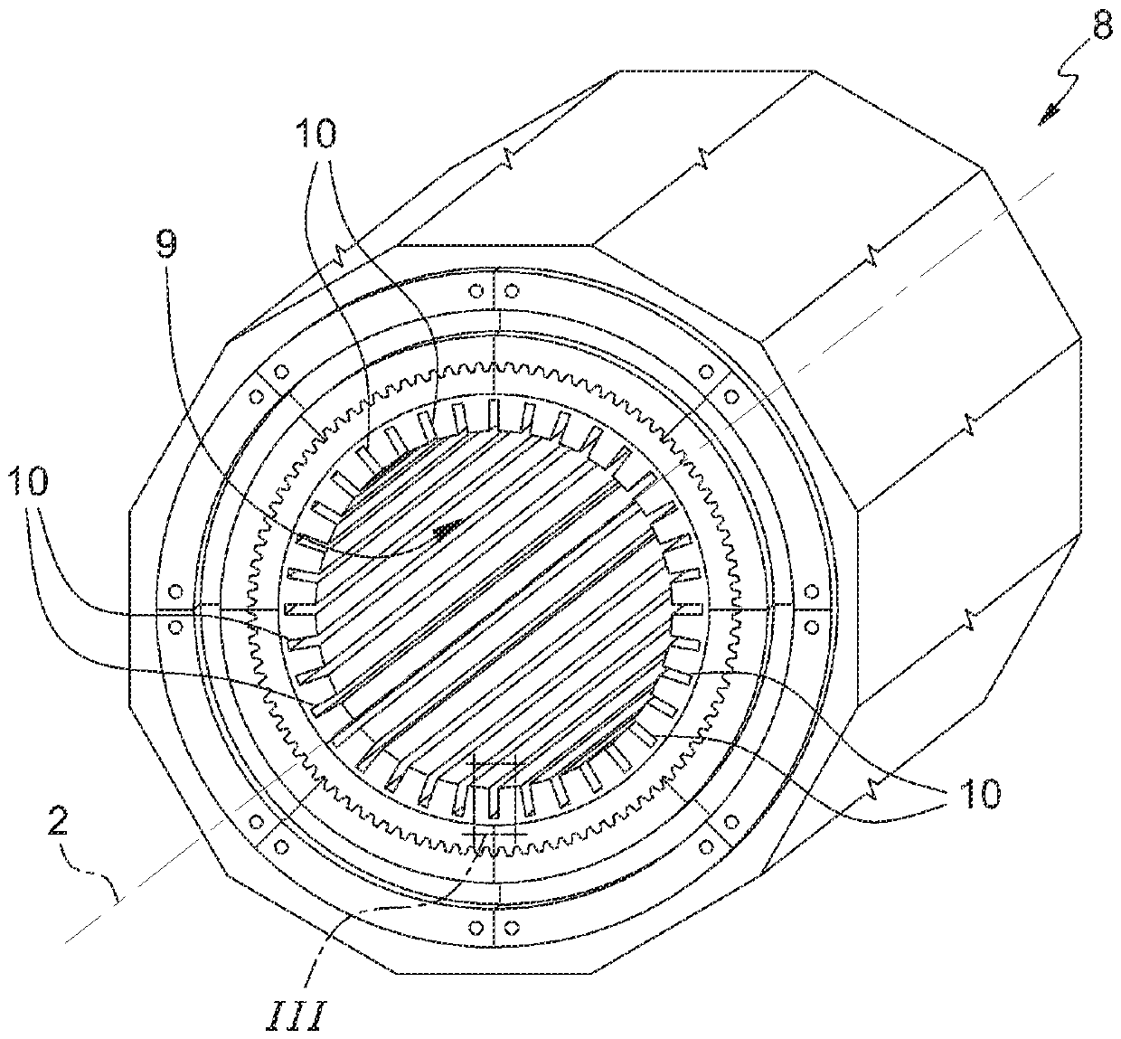 Device and method for surface inspection of a wedge for fixing a bar of a generator