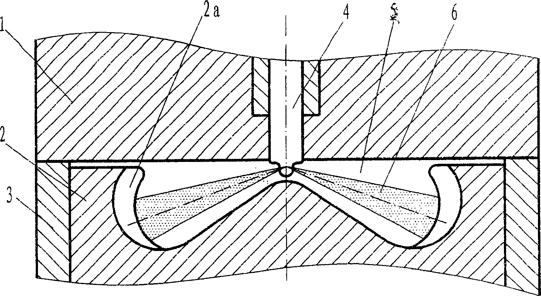 Matching method with oil injection nozzle by IC engine hitting ridge burning chamber