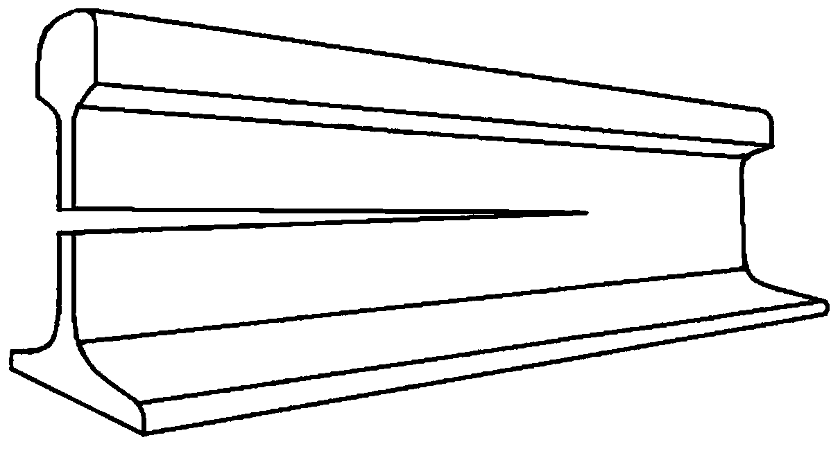 Steel rail residual stress testing method