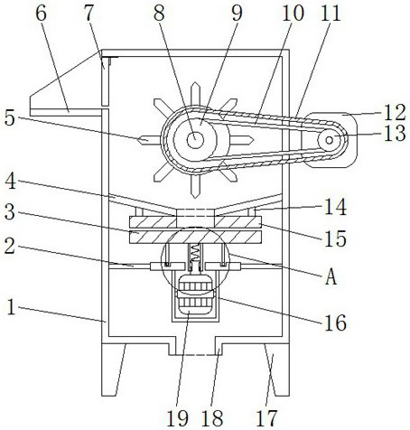 Straw smashing device for agricultural products