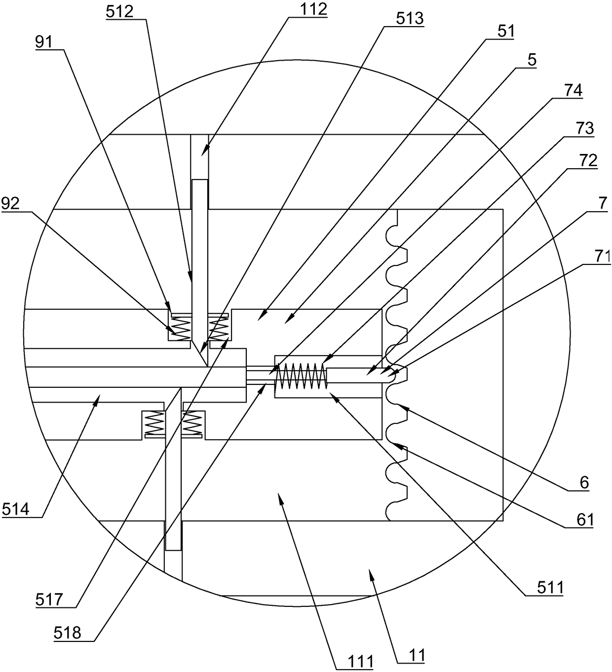 Catheterization drainage device for thoracic cavity