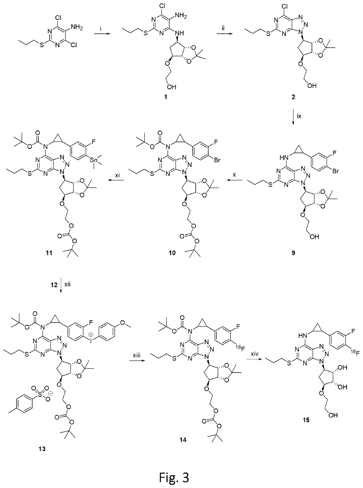 Use of triazolo[4,5-d]pyrimidine derivatives