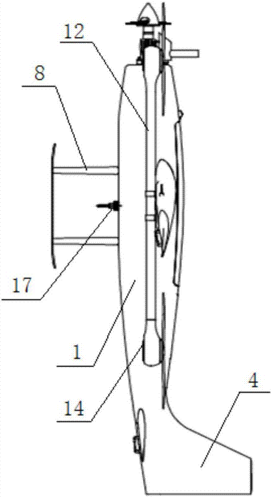 Falling-off mooring-type vertical take-off and landing fixed-wing unmanned aerial vehicle