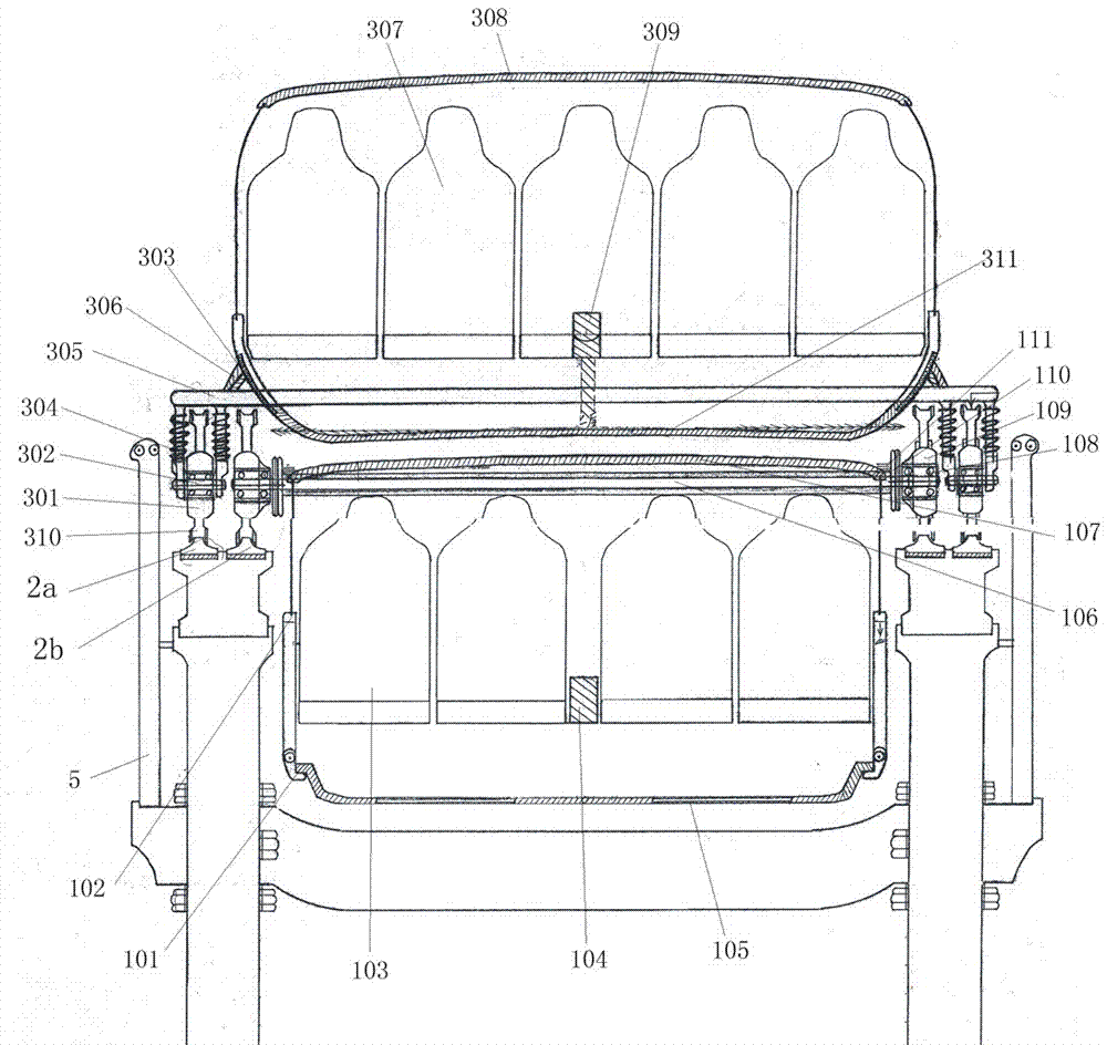 An energy-saving dual-track dual-vehicle vehicle