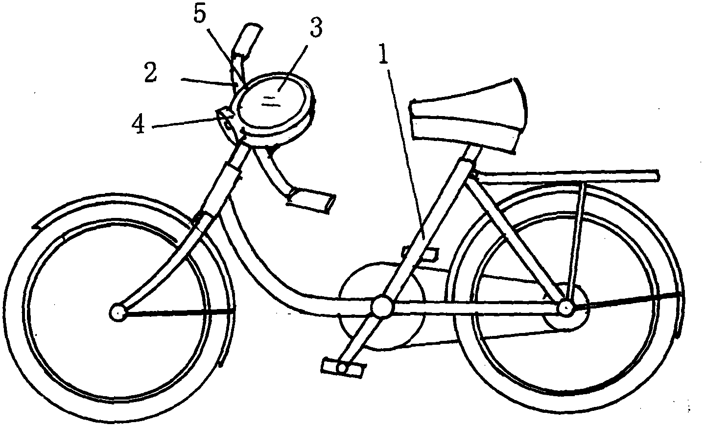 Bicycle with solar illuminating spot lamp