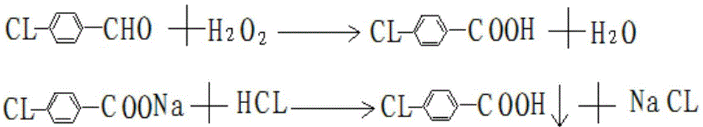 A method for extracting p-chlorobenzoic acid in enone wastewater