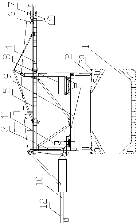 Anti-capsizing mechanism for transfer loading and unloading transport ship and transport ship with the same mechanism