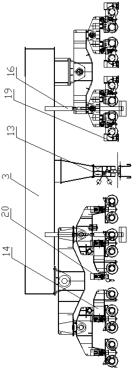 Anti-capsizing mechanism for transfer loading and unloading transport ship and transport ship with the same mechanism