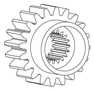 Internally-engaged gear pump applicable to high pressure and large flow