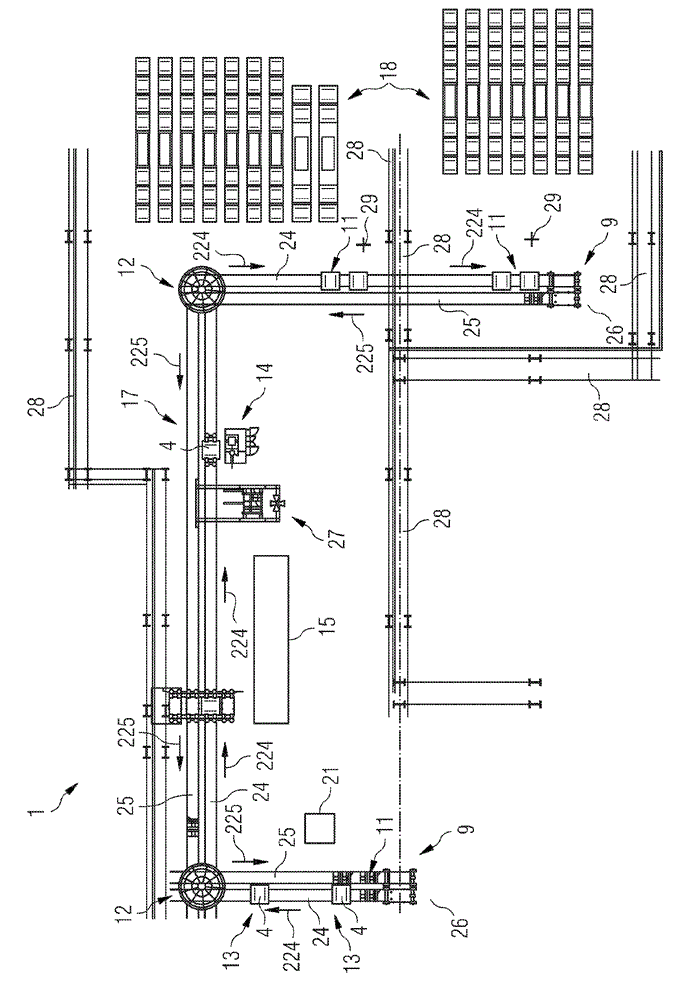 Transporting system, transporting carriage and method for transporting metal coils