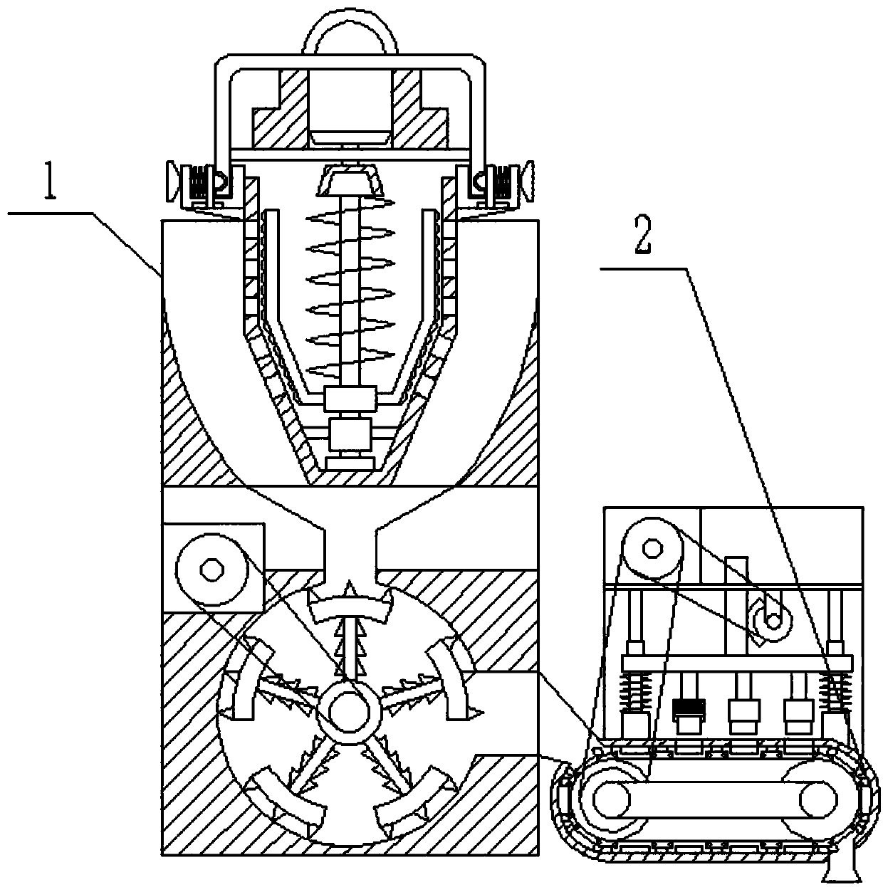 Novel biopharmacy tablet grinding forming device