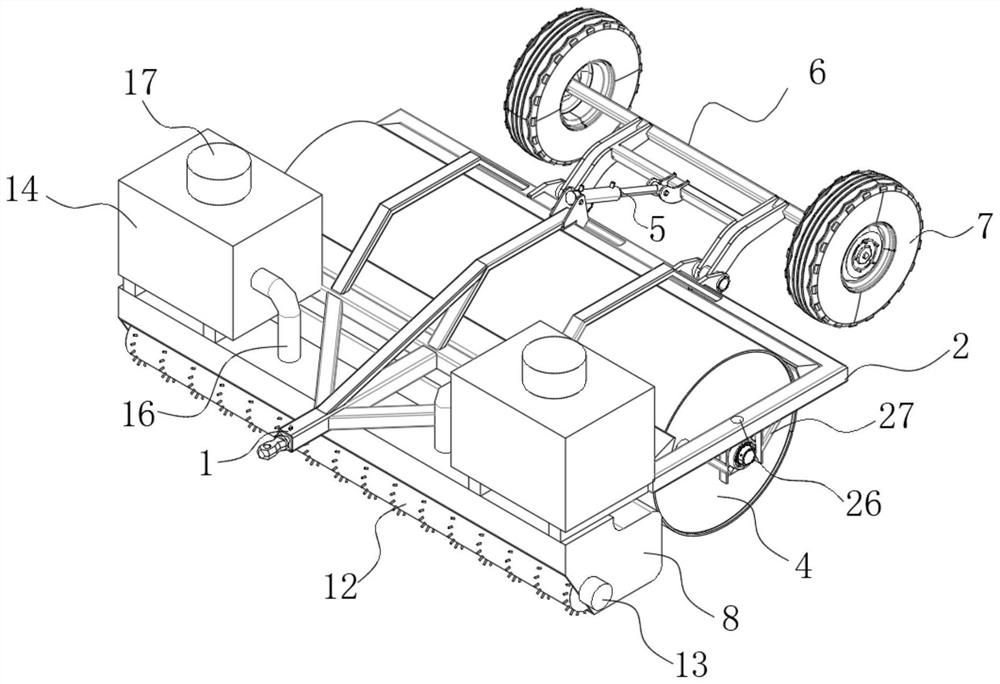 Asphalt pavement rolling device based on municipal road engineering