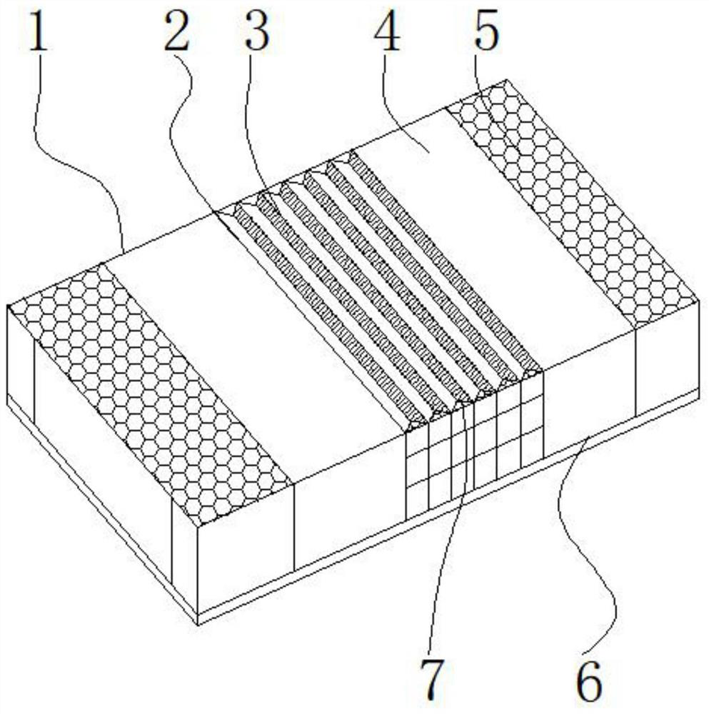 Staggered overlapping type VIP glass fiber core material