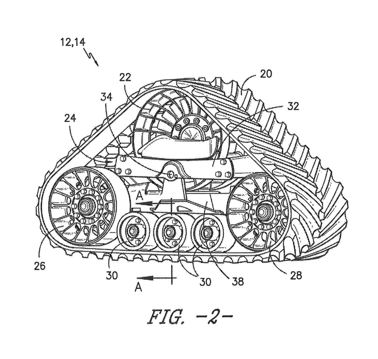 Wheel designs for use within a track assembly of a work vehicle