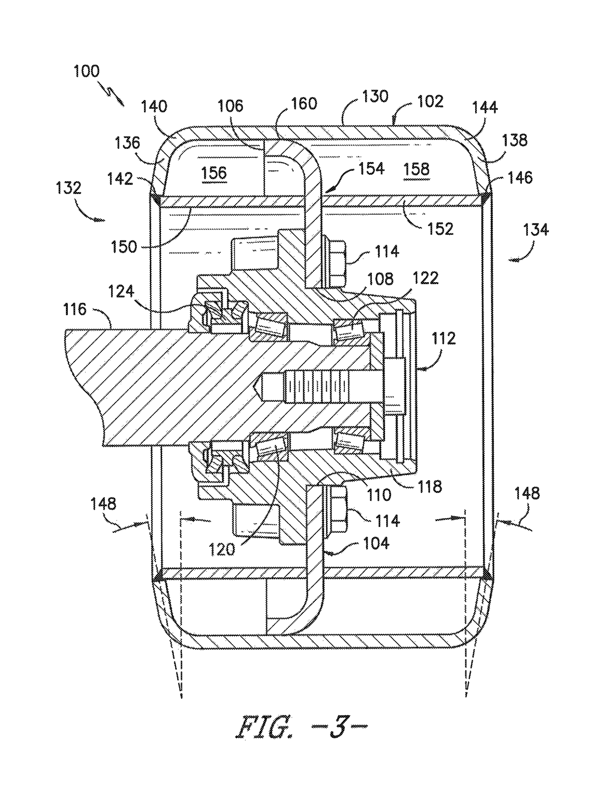 Wheel designs for use within a track assembly of a work vehicle