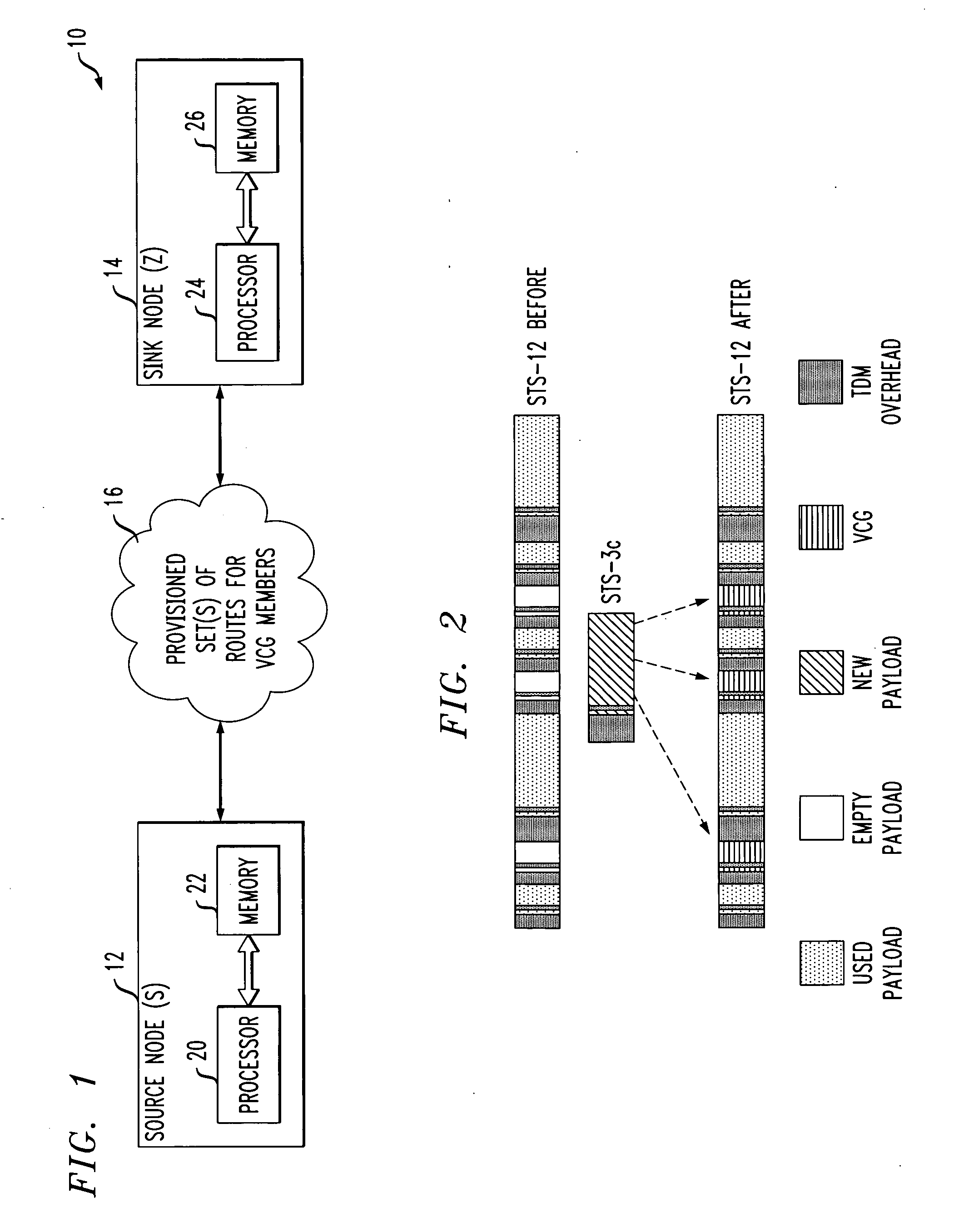 Delay distributed virtually-concatenated data traffic