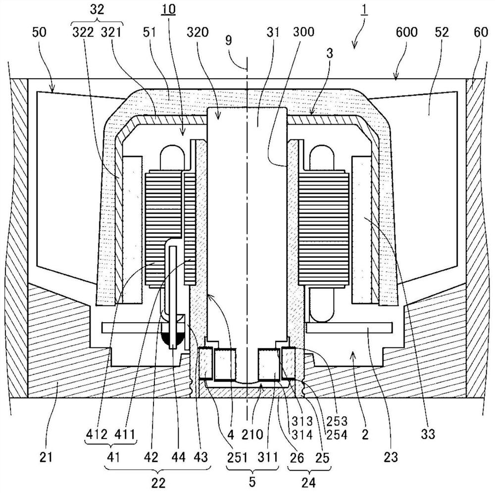 Gas dynamic pressure bearing, motor and fan motor