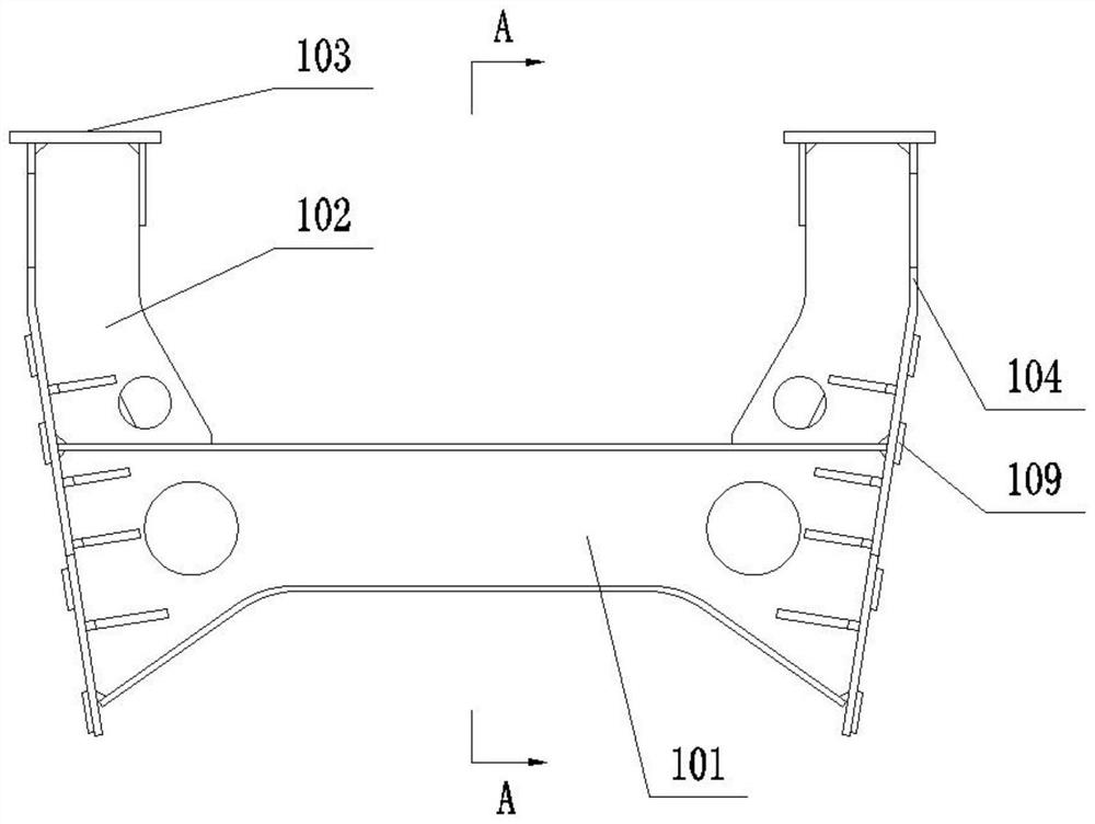 Cross beam structure