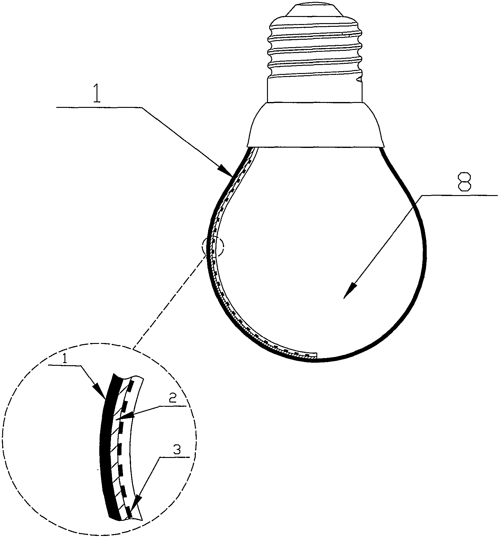 LED lamp with insulation protection