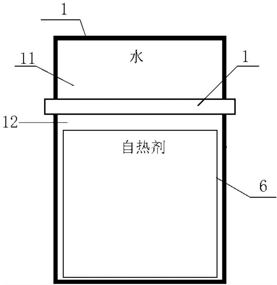 Self-heating food package