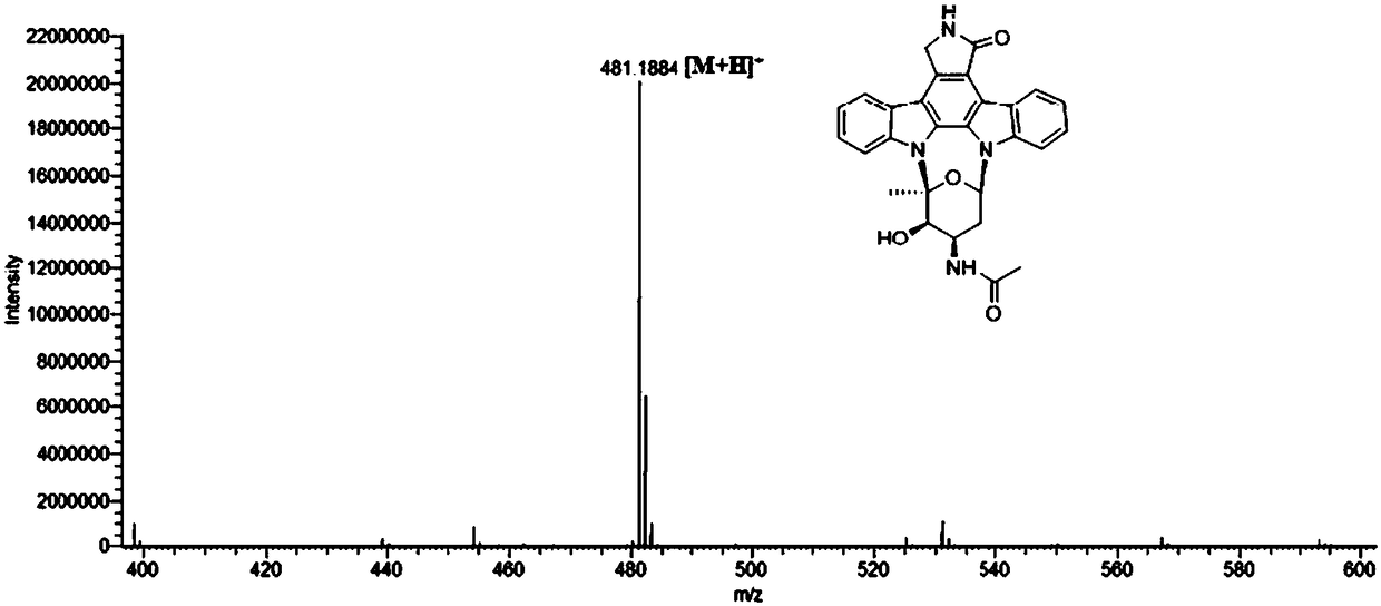 Indolocarbazole alkaloid with cytotoxic activity as well as preparation method and application