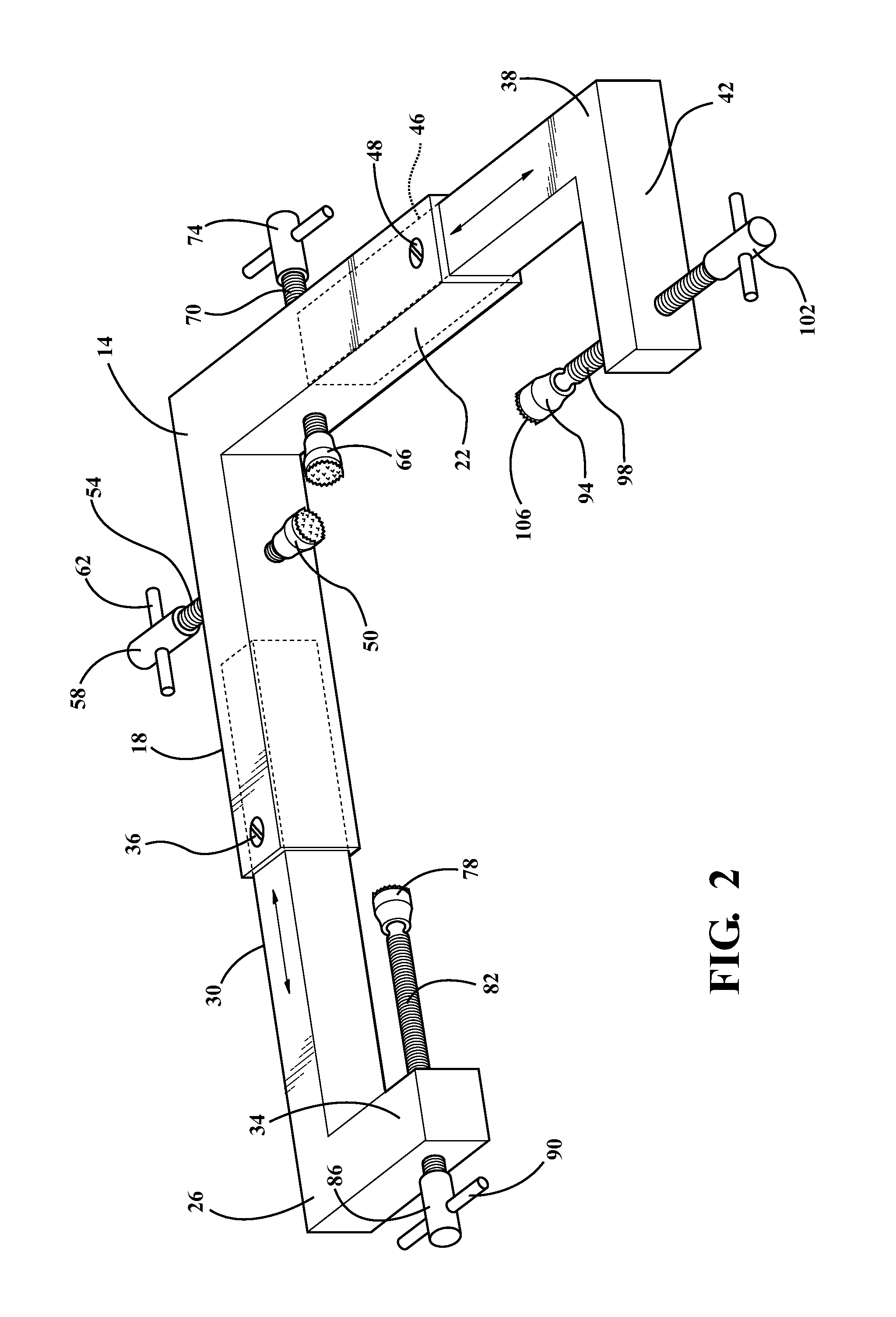 Adjustable corner clamping apparatus