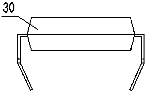 Pin trimming device for dip package ic chip based on recycling