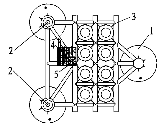 Self-installed ocean floor drilling template and installation method thereof