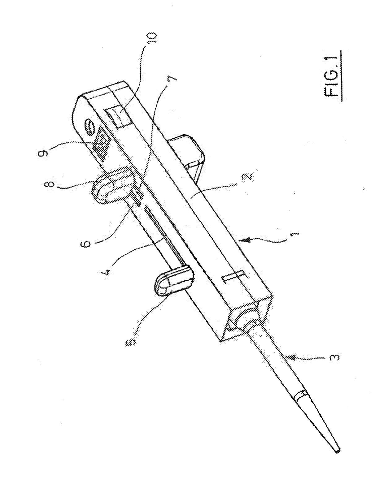 Pipette for activating a syringe