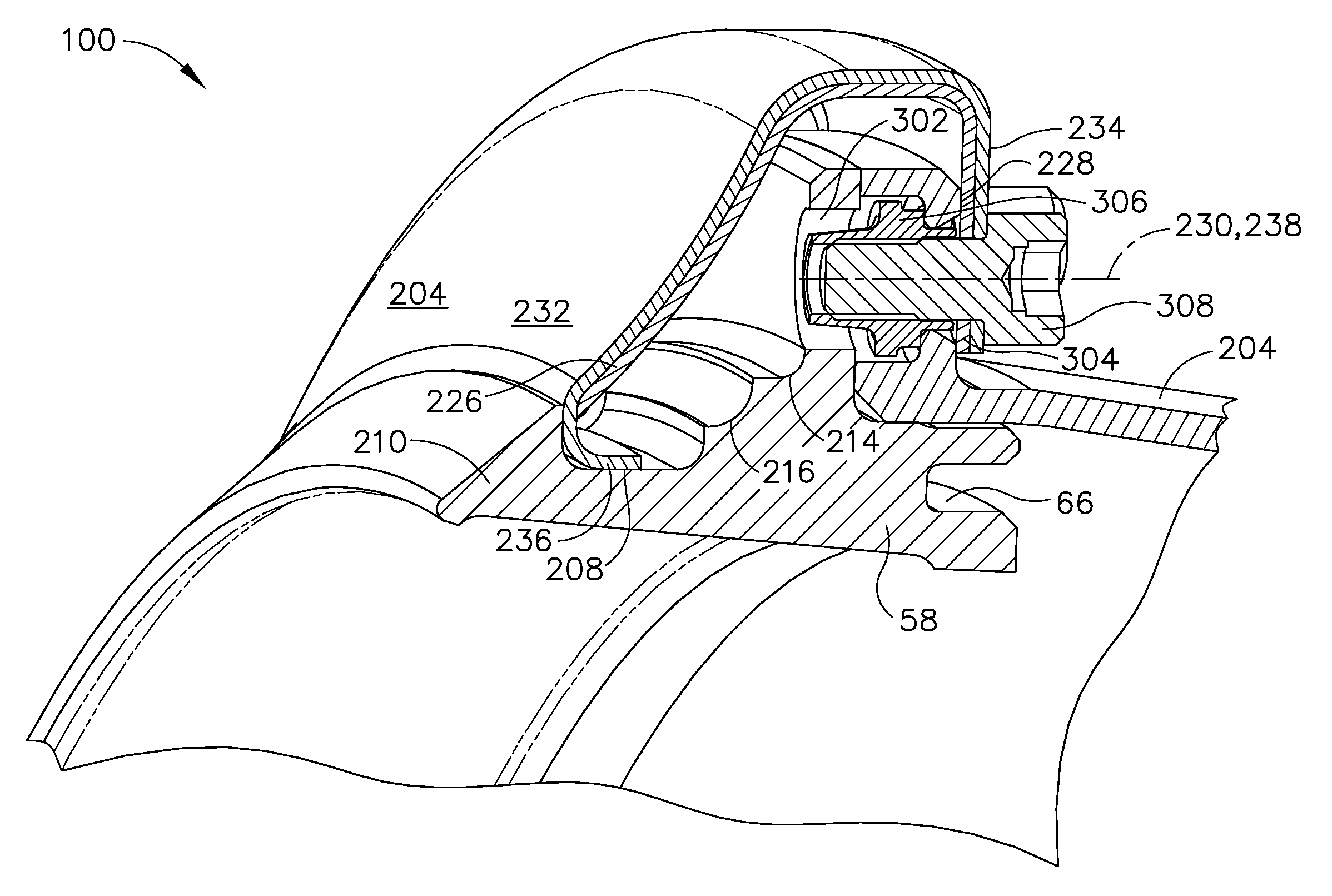 Method and apparatus to facilitate reducing losses in turbine engines