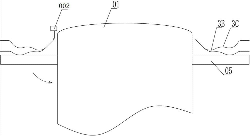 Welding process and application device of corrugated pipe assembly